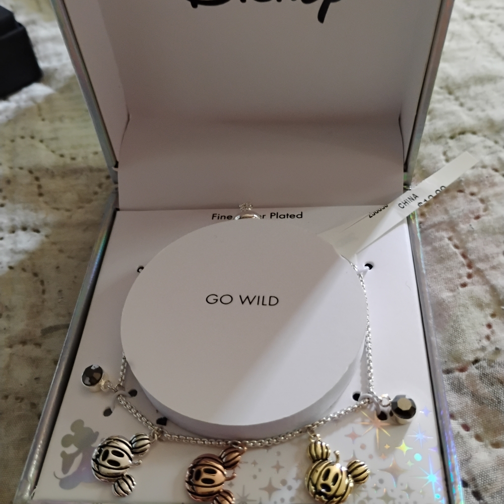 Disney Go Wild Silver and Gold Charm Bracelet